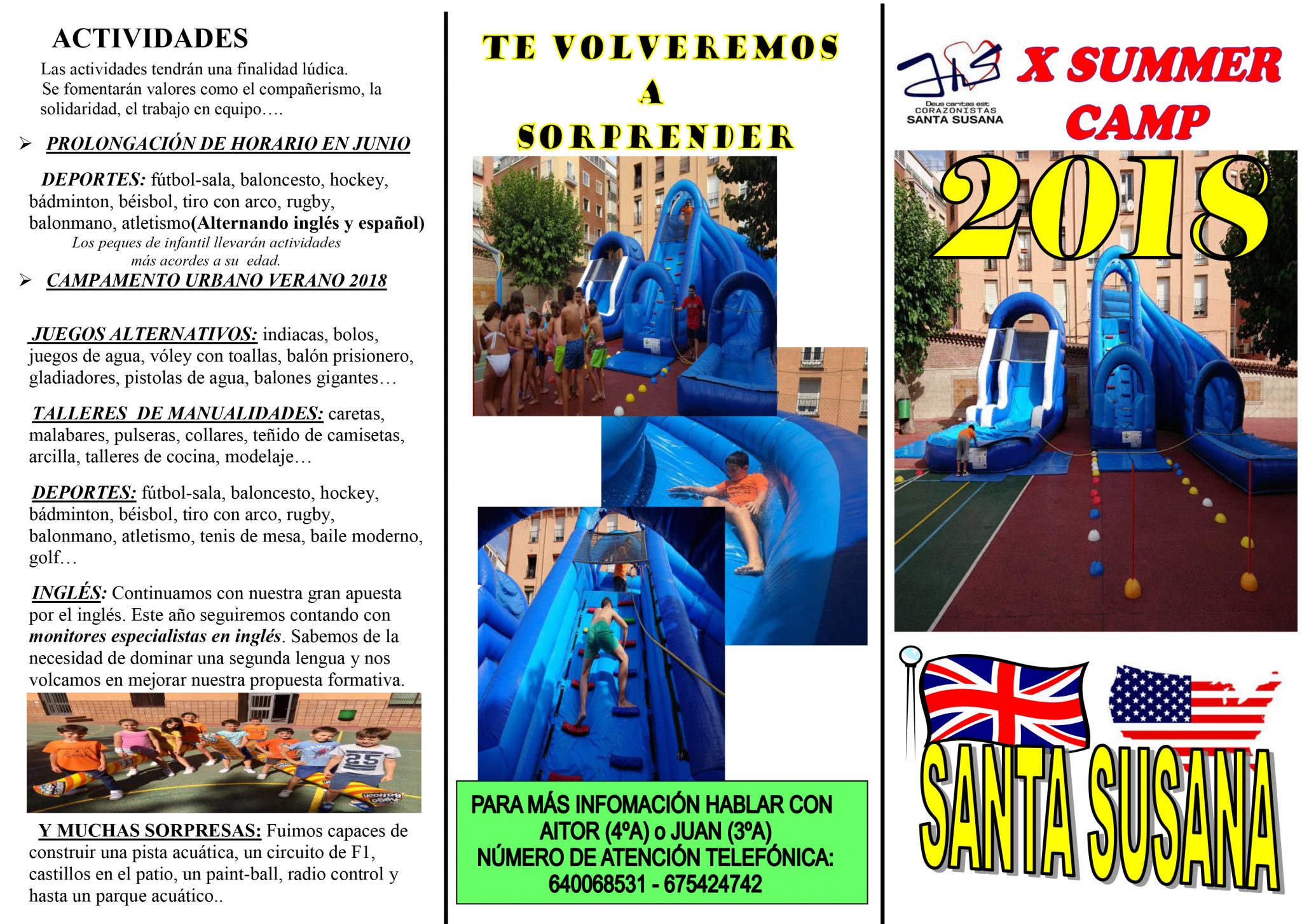 Campamento Urbano y Prolongación de Horario de Junio – Colegio Santa Susana